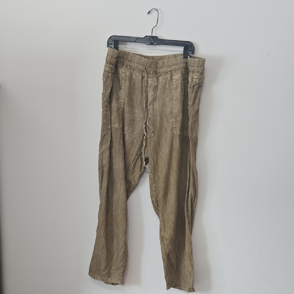 Kut from the Kloth Linen Brown Cargo Pants